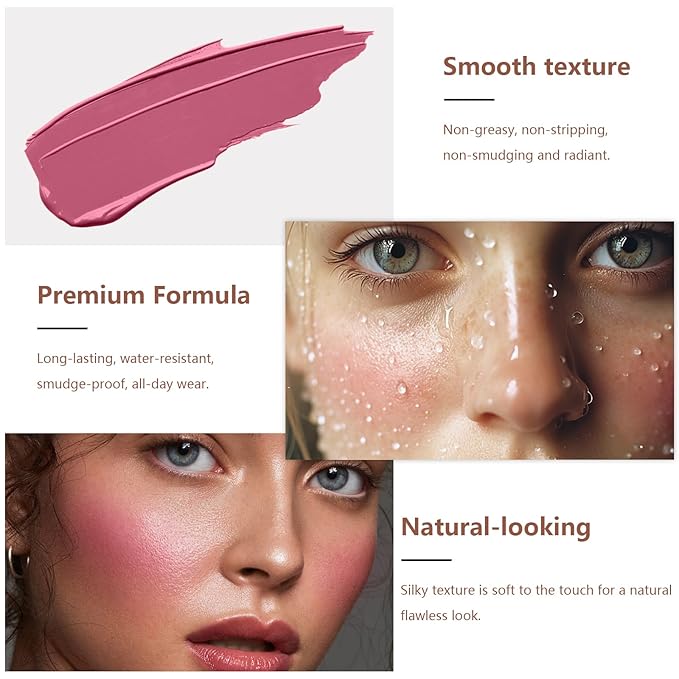 3 Colors Cream Contour Stick, Shades with Highlighter Stick,Blush Stick and Bronzer Contour Stick for Sculpt the Cheeks,Long Lasting,Waterproof,Matte & Dewy Finish for Women (LIGHT MEDIUM(2+5+6))