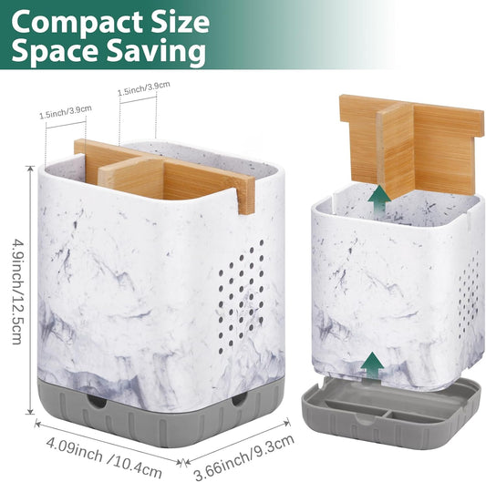 Boperzi Toothbrush Holders, Kids Toothbrush Holder with Drainage, Detachable Anti-Slip Electric Toothbrush Holder, Toothpaste Organizer Storage Caddy for Bathroom Countertop, Shower, Kitchen, Vanity