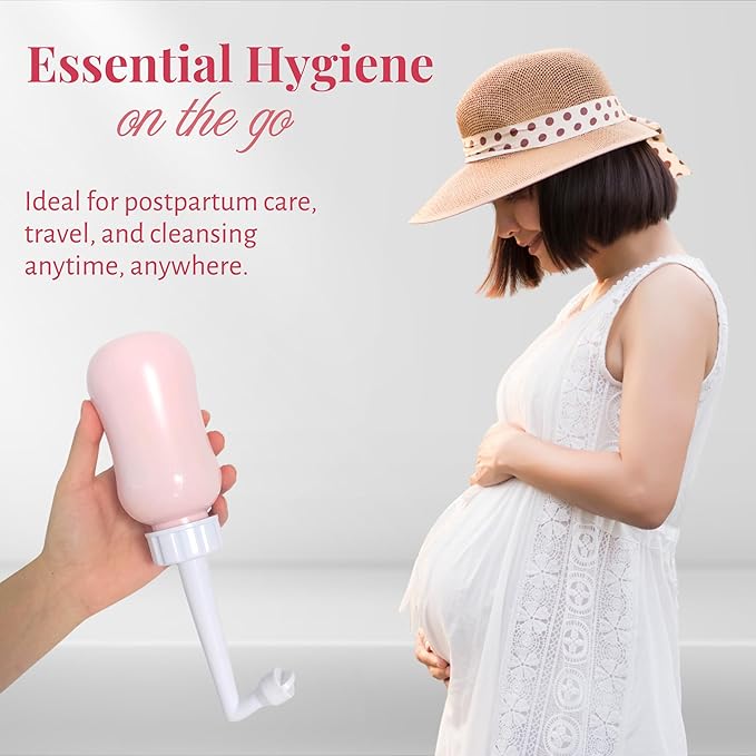 Bottle - Perineal Recovery Postpartum Care and Cleansing Hospital Essentials After Childbirth Labor Personal Hygiene Bidet + Angled spout Large 360 ml (12 oz)