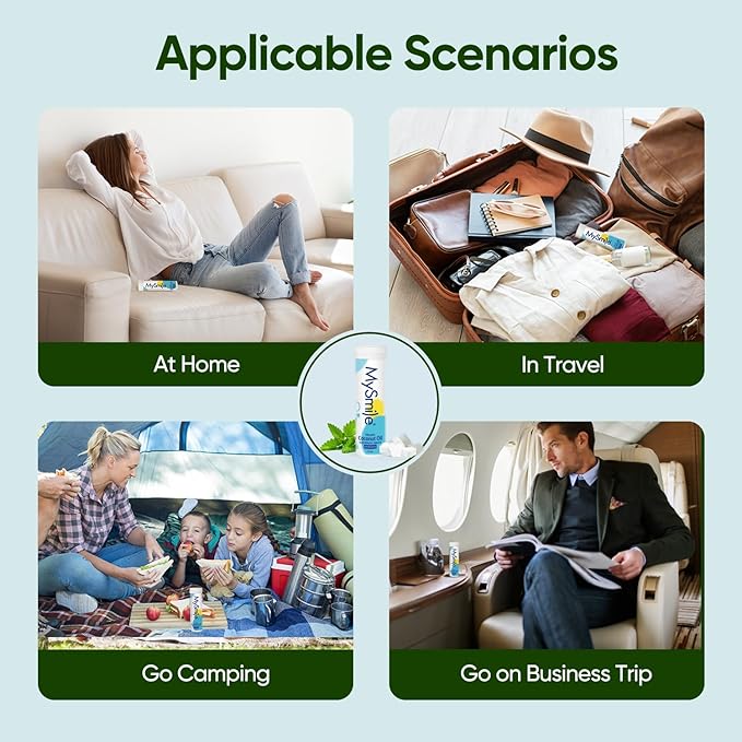 MySmile Toothpaste Tablets, Travel Friendly Mouthwash Tablets, Fluoride Free Toothpaste Tablets - Nano hydroxyapatite, Reduce Sensitivity, Natural Whitening, Remineralize Teeth, Fresh Breath. 45Tabs