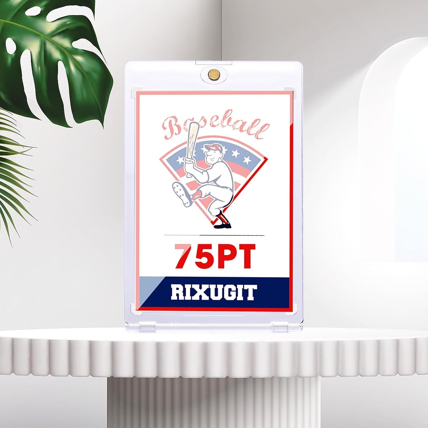 20-Pack One Touch Magnetic Card-Holder - 75pt Card Magnetic Case, Magnet Card Holder for Baseball, Football, Basketball, Hockey, Gaming Sports Cards, Trading Cards Collectibles Safe Storage