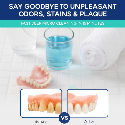 Cleaner Tablets for Difiney Anti Snoring Device: Retainer Cleaner for Invisalign, Night Guard– Deep Denture Cleaning – Odor, Stain & Plaque Remover – 60 Mint Tablets, 2-Month Supply