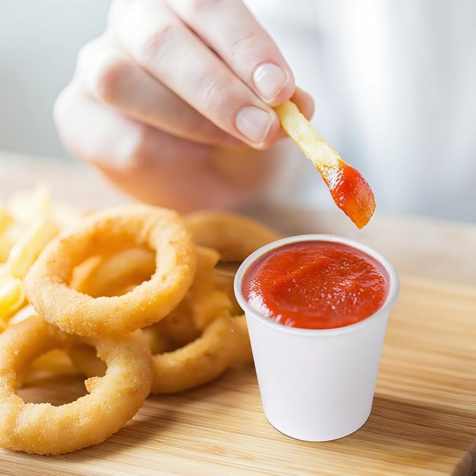 100 Pack 3 oz Paper Cups, Disposable Bathroom Cups, Small Mouthwash Cup White Paper Drinking Cup for Party,Picnic,Travel and Events