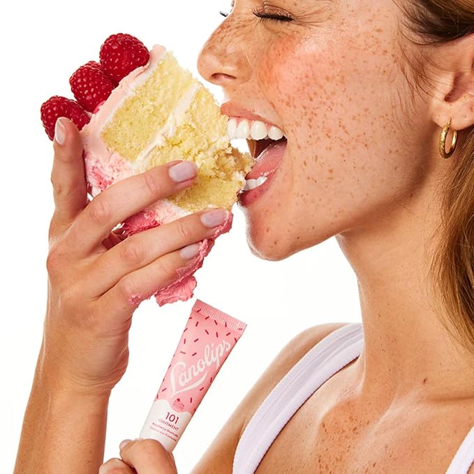 Lanolips 101 Ointment - Lanolin Lip Balm for Smooth, Hydrated & Healthy Lips - Multipurpose Lip Ointment with Lanolin Oil for Dry Lips, Cuticles & More - Raspberry Shortcake (0.52 oz)