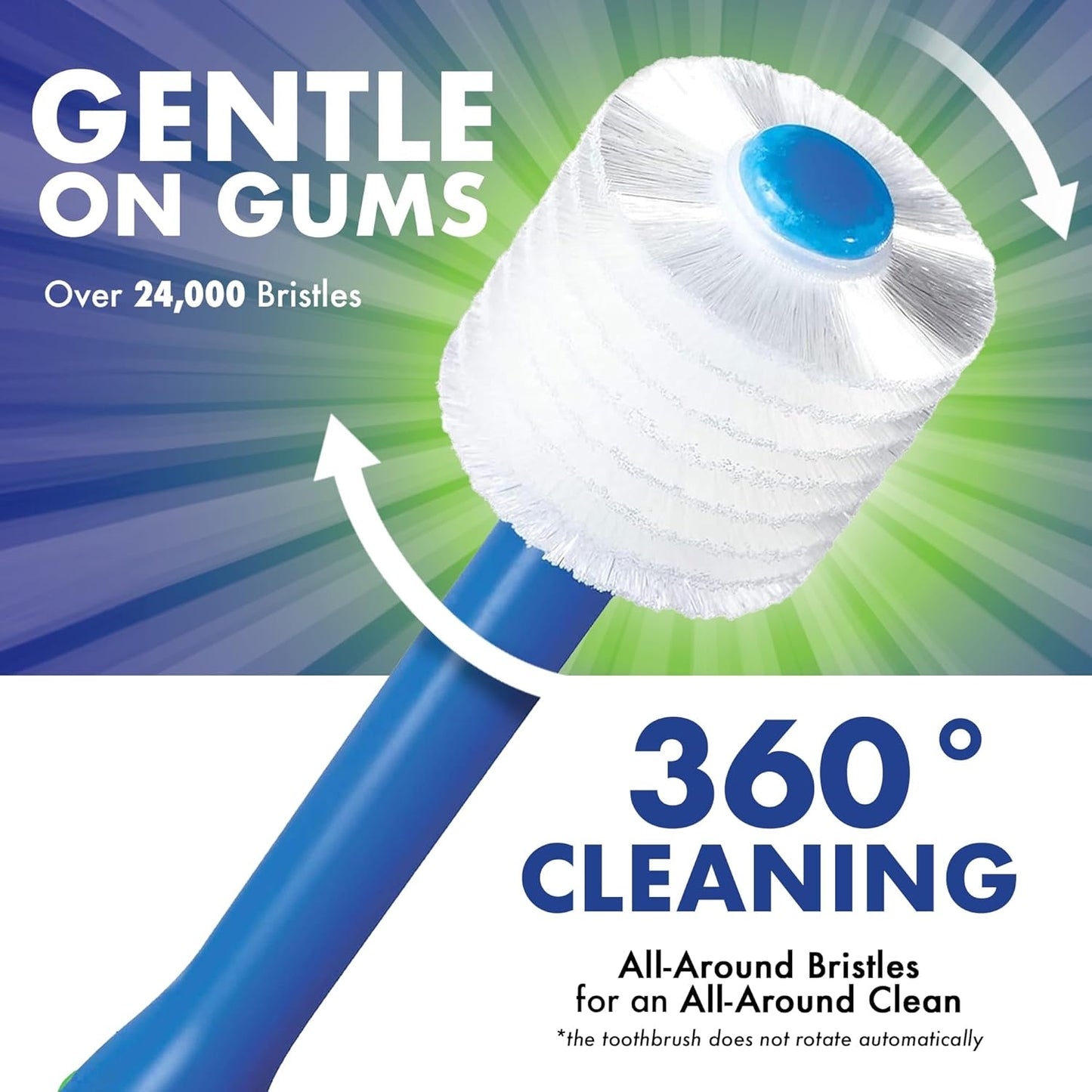 Brilliant Oral Care Baby Toothbrush with Soft Bristles and Round Head, for a Toddler Approved, Easy to Use All-Around Clean Mouth, Ages 0-2 Years, Blue, 1 Pack