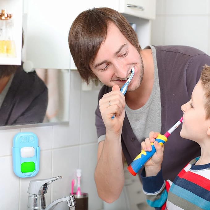 Timer for Kids,2 Minutes Teeth Brush Timers,20 Seconds Bathroom Hand Washing Timer, Color Indicator Light Stick on Bathroom Timer for Children Training Coach(Blue2)