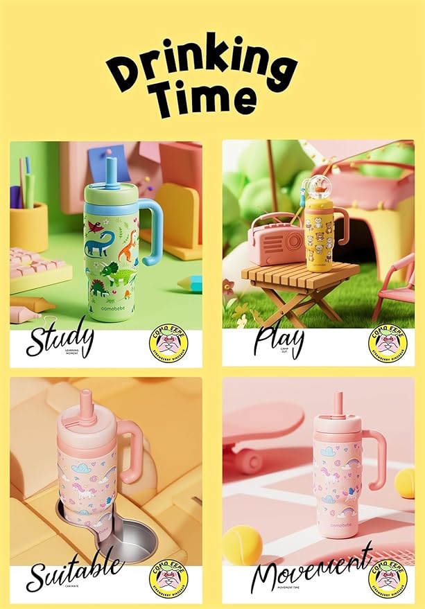 Stainless Steel Whale Fountain Tumbler with Handle 2025 Drinking Cup with Whale Squirt Insulated Travel Tumblers Kids Weighted Sippy Cup No Spill Cute Water Bottle with Lids and Straws Leak Proof (A1)