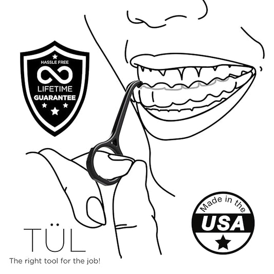 TÜL | Only Invisalign Remover Tool Made in the USA | Lifetime Replacements | Ortho Recommended Aligner Remover Tool & Retainer Remover Tool | Black 4 Pack | Top Invisalign Accessories