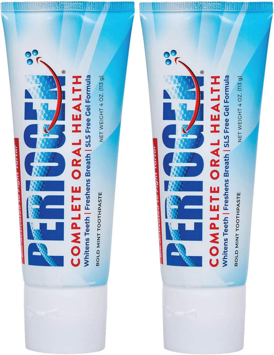 Periogen Toothpaste - Super Cleaning Plaque & Tartar Control Formula - SLS Free- 2-Pack