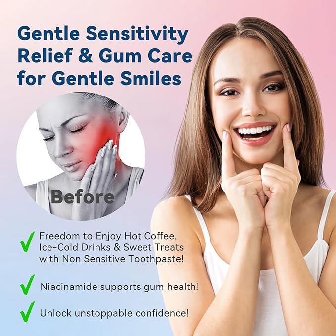 Niacinamide Whitening Toothpaste, Niacinamide Intensive Whitening Toothpaste, Fresh Breath, Improves Gum Health,Fluoride-Free, Suitable for Sensitive Teeth(3pcs)