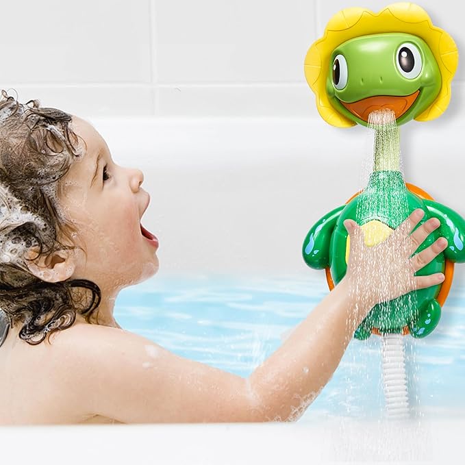 Bath Toys,Bathtub Toy with Shower,Fishing Game for Toddlers, Suction Cup Bath Toys, Bathtub Toys Ball Slide Track for Toddles and Babies, Christmas Birthday Gift for Boys Girls