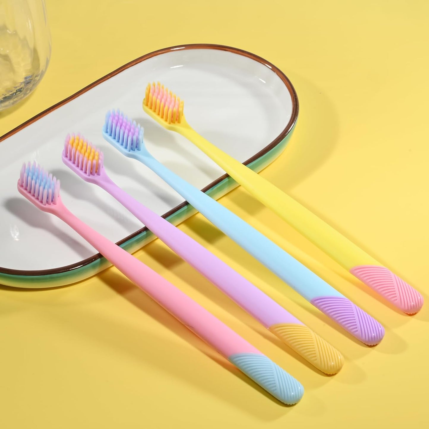 VIWIK 10 Pack Colorful Ultra-Soft Bristle Toothbrush – BPA-Free, Gentle on Gums, Effective Plaque Removal for Sensitive Teeth – Durable, Perfect for Adults and Kids