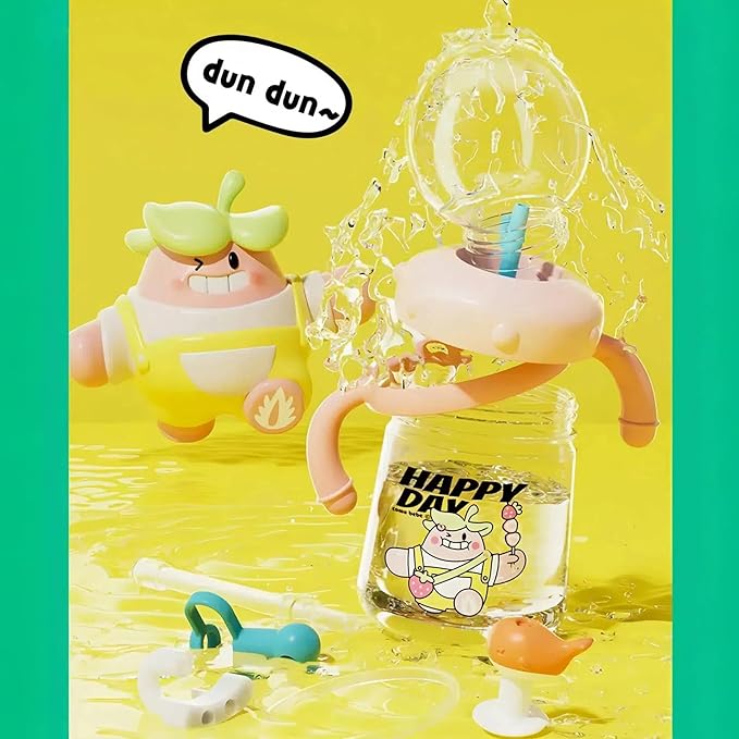 Drinking Cup With Whale Squirt, Weighted Sippy Cups With Adjustable Straps, 300ml Whale Water Cups With Silicone Soft Tip, Portable Leak Proof Straw Sippy Cup For Kids (B-Pink)