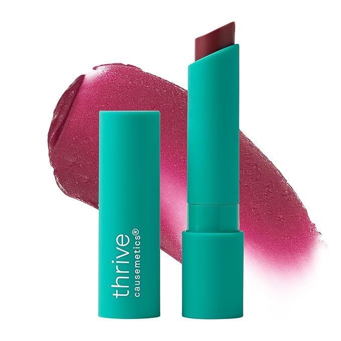 Thrive Causemetics Sheer Strength Soft Blur Lip Balm, Everyday Makeup Essential for Women, Lightweight & Creamy Lips Balm, Long Lasting Hydration, Vegan, Shade Maria (Bright Berry)