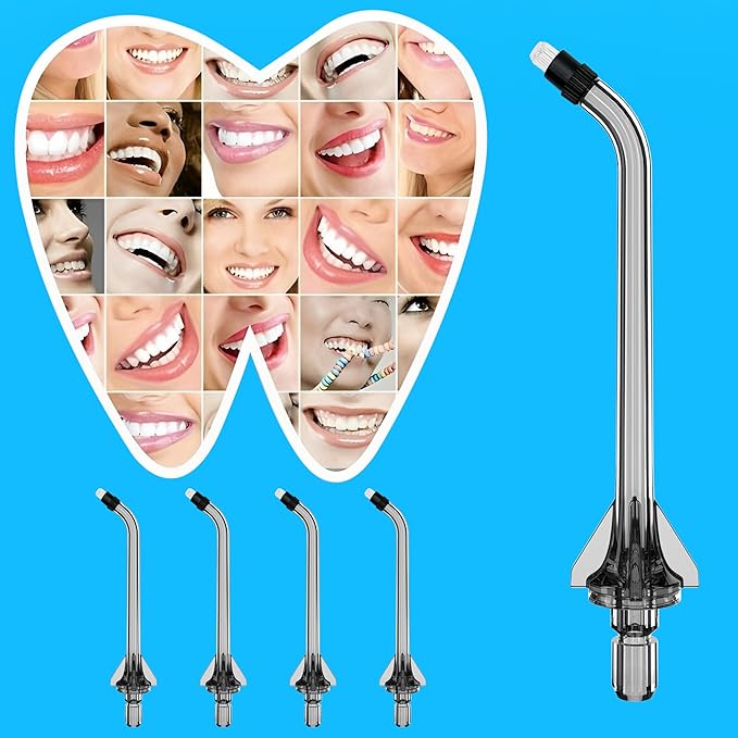 Replacement Tips for COSLUS Water Dental Flosser, 4 Orthodontic Replacement Heads Water Flosser Only Compatible COSLUS C20 (F5020E), E40 (WFP14), C31 (F5023), C50, and C51 Water Flosser