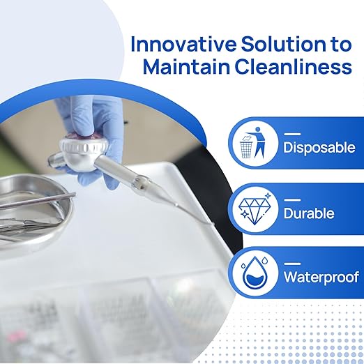 JMU 125 Pack Dental Bibs Disposable, White Dental Bibs 3-Ply Dentist Bibs 13" x 18'' Medical Tray Covers