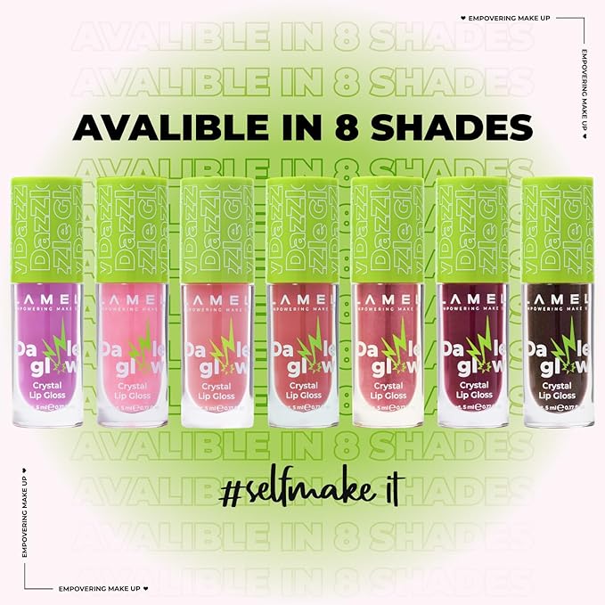 Lamel Dazzle Glow Crystal Clear Lip Gloss - Hydrating Lip Gloss - Non Sticky - Colored - Moisturizing - №406 Empower
