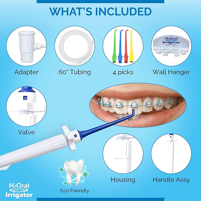 Oral Irrigator Shower Dental Care System | Advanced Shower Water Flosser for Healthy Gums and Teeth | Shower Flosser | Dental Water Flosser for Superior Dental Hygiene at Home | Made in U.S.A.