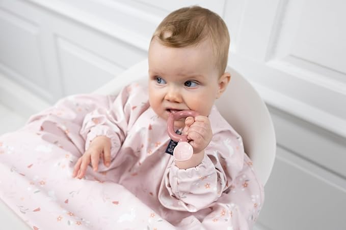 BIBaDO - Long Sleeve Baby Bibs - Babies & Toddlers 6-36 Months - Coverall Baby Led Weaning Bib - Easy Wipe, Soft & Waterproof