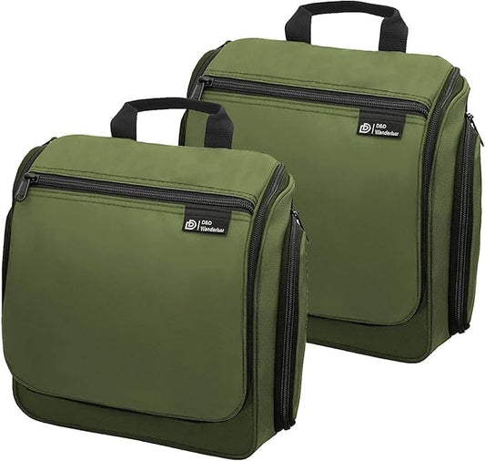 DD D&D Wanderlust D&D Hanging Travel Toiletry Bag for Men and Women – Cosmetics, Makeup and Toiletries Organizer Kit with 10 Compartments