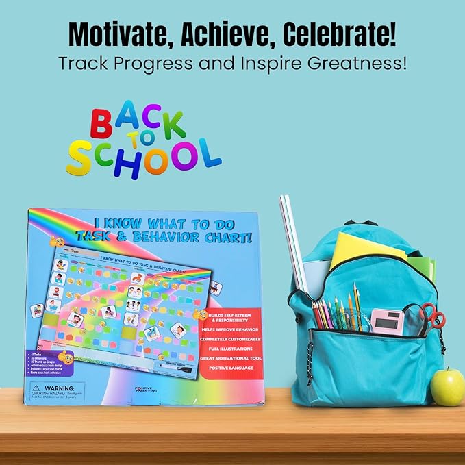 Thought-Spot Reward Chart for Kids Chore and Behavior Chart 41 Task Pieces 32 Behavior Pieces and 80 Reward Pieces Chart for Kid's Behavior Responsibility Chart for Kids