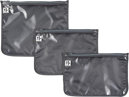 Tiny Twinkle Diaper Bag Organizing Pouches | Mess-Proof Clear Front Travel Organizer Bags | TSA Approved Toiletry Bag Set for Baby and Mom Essentials