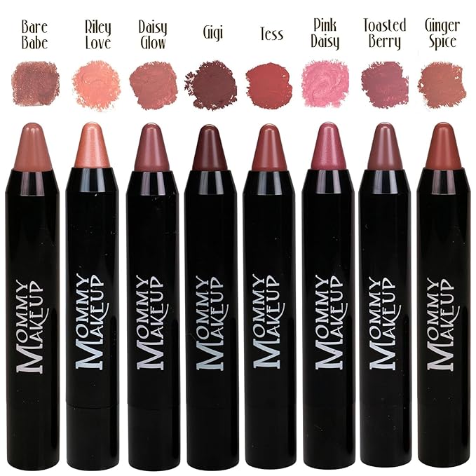 Mommy Makeup Triple Sticks Lipstick, Cream Blush & Teatment All-In-One with Shea & Cocoa Butter - Soft & Creamy Moisturizing Lip Crayon For Lips & Cheeks (Daisy Glow)