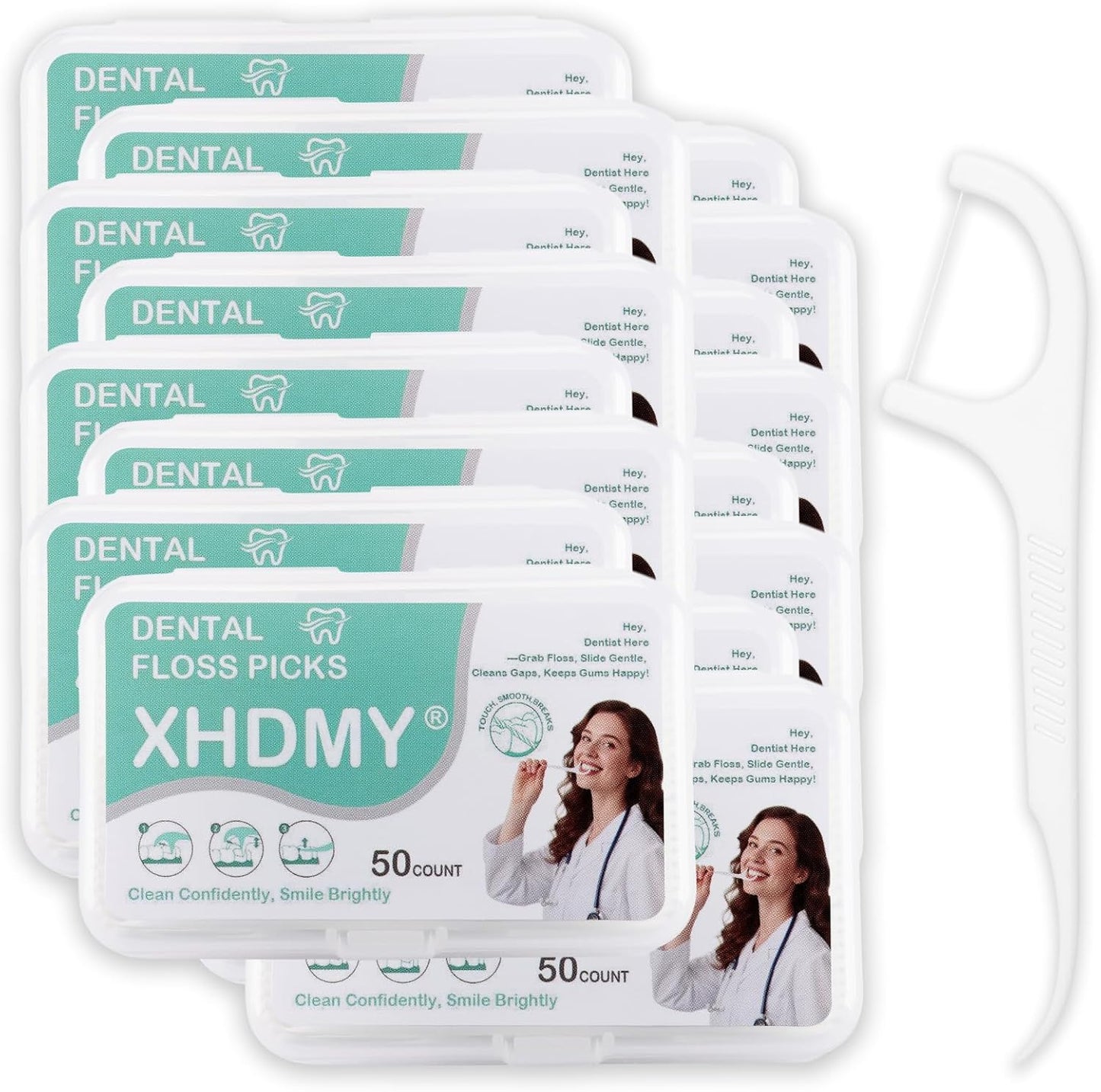 800 Count Floss Picks Dental Tooth Picks Floss Sticks Flossers Strong Toothpicks in Handy Travel Cases for Family Restaurant Bulk Adults Teeth Cleaning