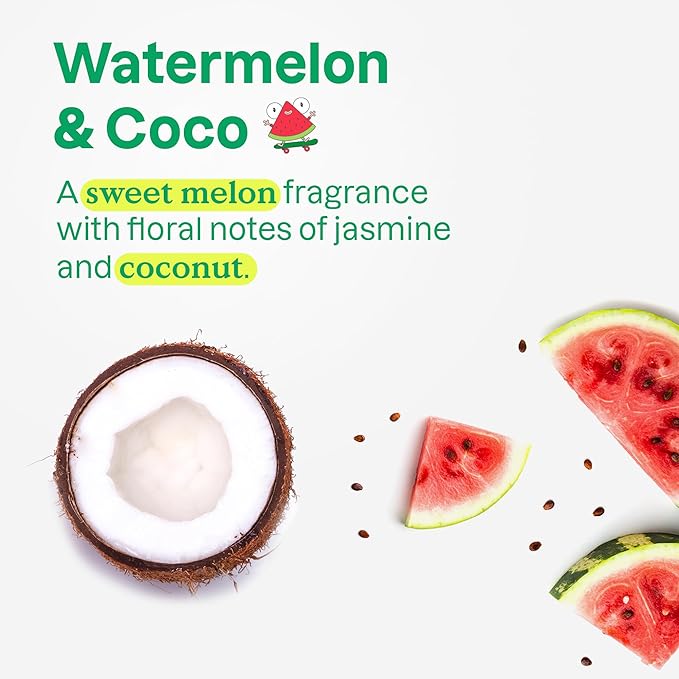 ATTITUDE Foaming Hand Soap for Kids, EWG Verified, Dermatologically Tested, Plant- and Mineral-Based Ingredients, Vegan, Watermelon & Coco, 10 Fl Oz