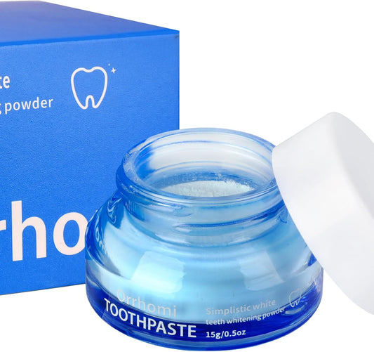 Teeth Whitening Powder, Toothpaste Whitening Powder Stain Removal Without Sensitivity, Natural Teeth Whitener Refreshing Mint Flavor Breath Freshener