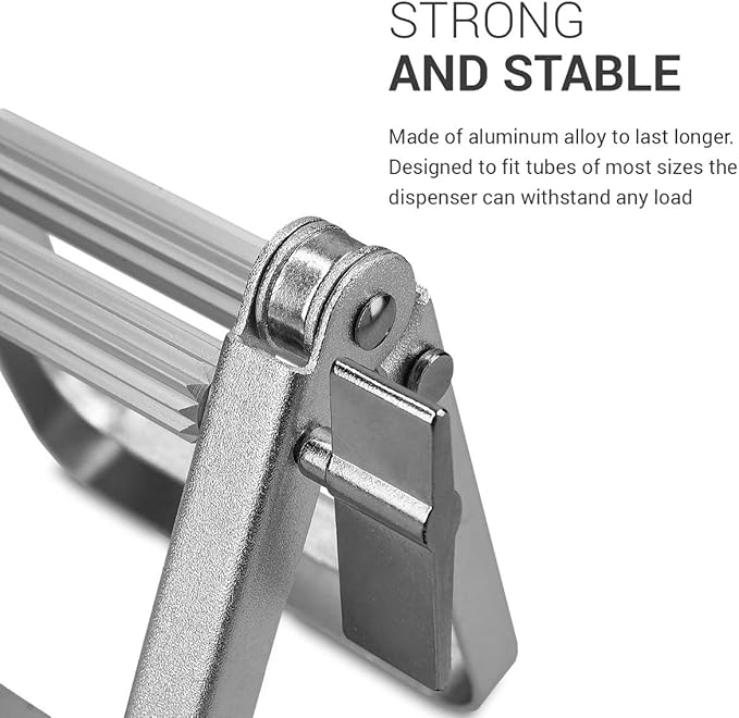 kwmobile Metal Toothpaste Tube Squeezer - Large Multifunctional Tube Wringer Roller Dispenser for Hair Color Dye, Paint Tubes, Hand Cream, Cosmetics