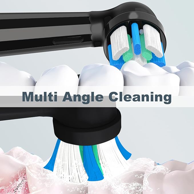 6 PCS IO Replacement Heads Compatible with Oral b IO 2/3/4/5/6/7/8/9/10 Series Electric Toothbrush, Brush Heads Refills Compatible with Oral B IO (Black)