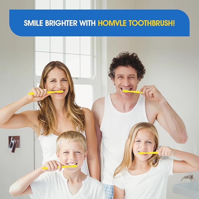 Homvle Disposable Toothbrushes with Toothpaste - 48 Packs Individually Wrapped Travel Toothbrushes Bulk, Medium Soft Bristles, Perfect for Travel Size Toiletries, OCC, Airbnb, Dentist, Office