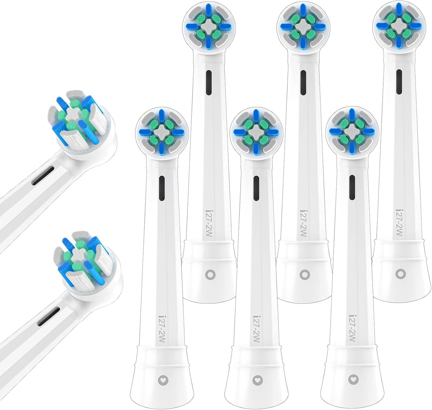 8pcs iO Replacement Heads Compatible with Oral B iO,iO Series Electric Toothbrush Heads Compatible with Oral B iO 2/3/4/5/6/7/8/9/10,Medium Bristles for Effective Plaque Removal(White)