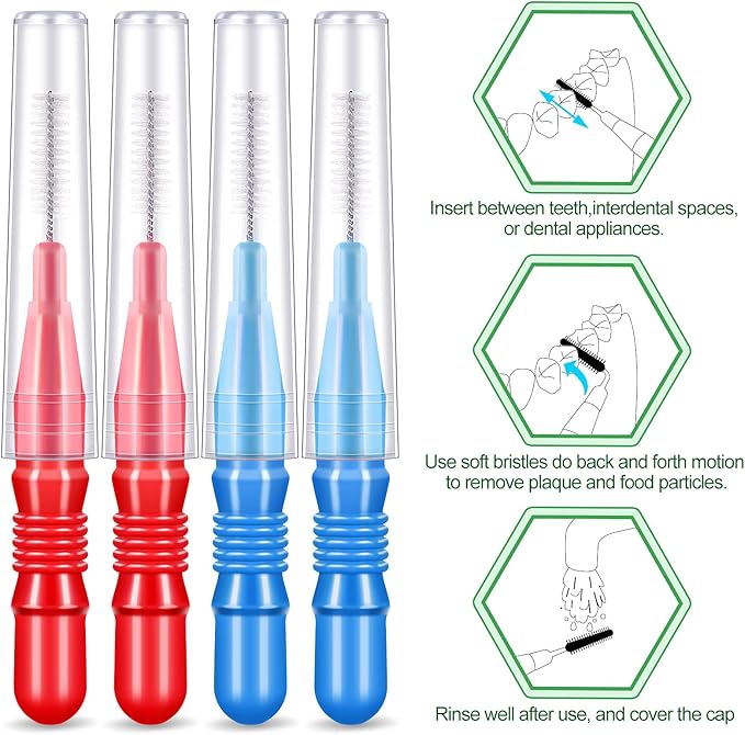 Patelai 350 Pieces Interdental Brush Tooth Floss Tooth Cleaning Tool Toothpick Dental Flossing Head Oral Flosser Soft Picks Refill Dental Flosser Toothpick Cleaners