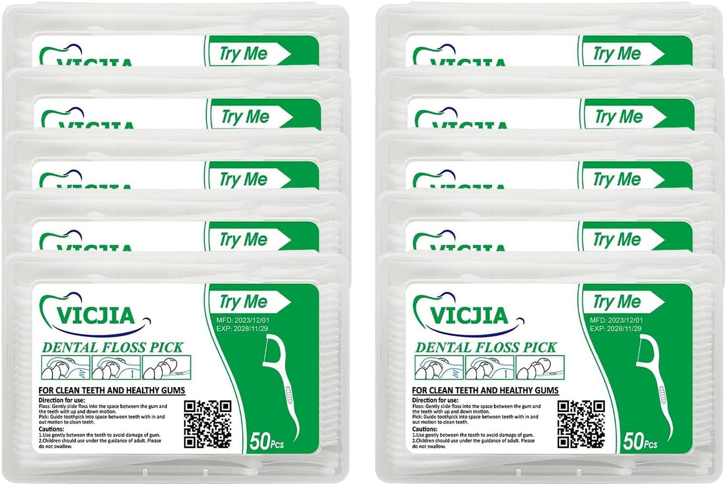 Tooth Floss Picks Unflavored Dental Floss for Tooth Picks Flossers,500 Count Floss Sticks for car,Home Tooth Pick Small Portable Floss Dispenser