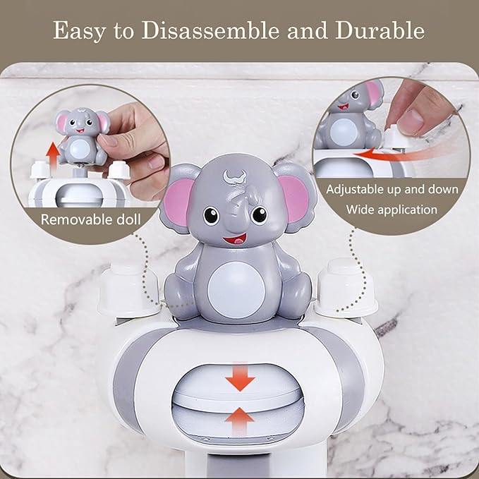 Faucet Handle Extender Set, Faucet Extender for Kids Child Sink Extender Kids Hand Wash Helper Faucet Extender for Bathroom Sink-Grey
