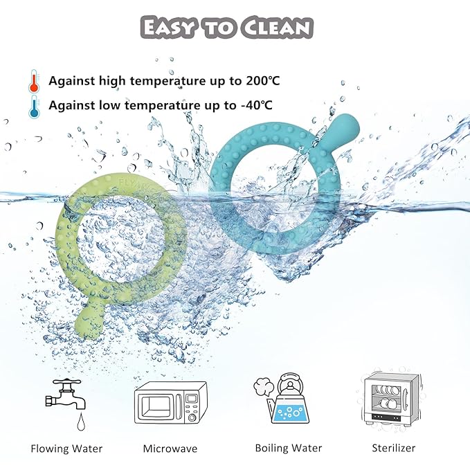 Flyaway Sensory Chew Toys for Autistic Children 4 Pack, Silicone Sensory Toys for Toddlers 1-3 Kids Adults with Autism ADHD SPD, Q Shape Teething Toys for Baby Oral Motor Stimulation