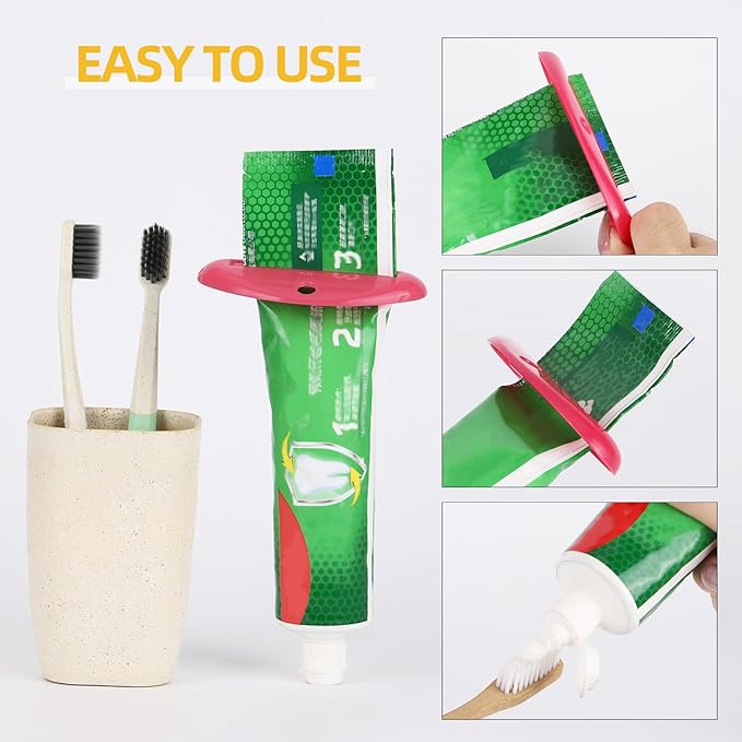 8Pcs Toothpaste Tube Squeezer Dispenser for Toothpaste Cream Cosmetics and Paint (Colorful)