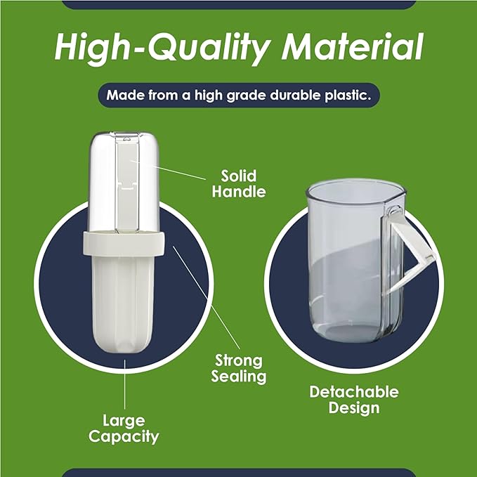 Toothbrush Travel Case, 2-in-1 Portable Toothbrush Holder with Leak-Proof Tray and Rinse Cup with Handle for Travel, Camping, Gym, and Outdoor Use