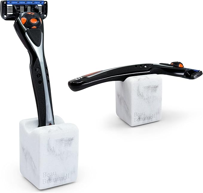 Multi-Purpose Bathroom & Desk Stand Holder | for Toothbrush, Shaving Razor, Makeup Brush, Pen, Pencil | Great for Travel & Home Use | 2" H x 1.5" W x 1.5" D | 1-Pack