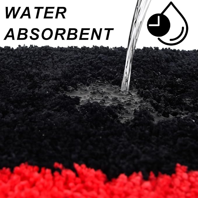 Mouse Eyes Bath Mat for Bathroom Non Slip, Kids Bath Rug - Soft, Plush Microfiber Bath Rug, Cute Bathroom Rugs Machine Washable (Christmas, Birthday)