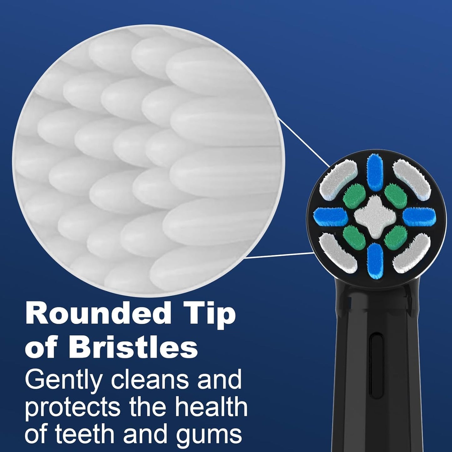 8 Pack Black White IO Replacement Heads Compatible with Oral b iO 2/3/4/5/6/7/8/9/10 Series Electric Toothbrush