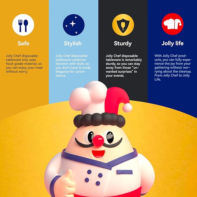 JOLLY CHEF 180 Count 16 oz Coffee Cups, White Drinking Paper Cups for Coffee, Water, Juice, or Tea, Suitable for Party, Picnic, Travel, and Events