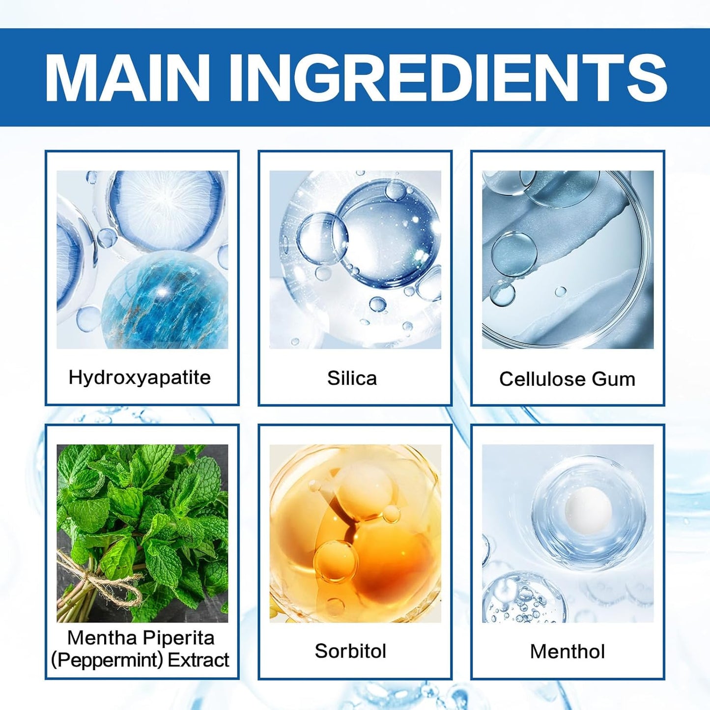 2PCS Hydroxyapatite Toothpaste, Deep Cleansing Toothpaste, Advanced Enamel Protection, Gentle and Effective Formula, Fresh Mint Flavor, for Sensitive Teeth