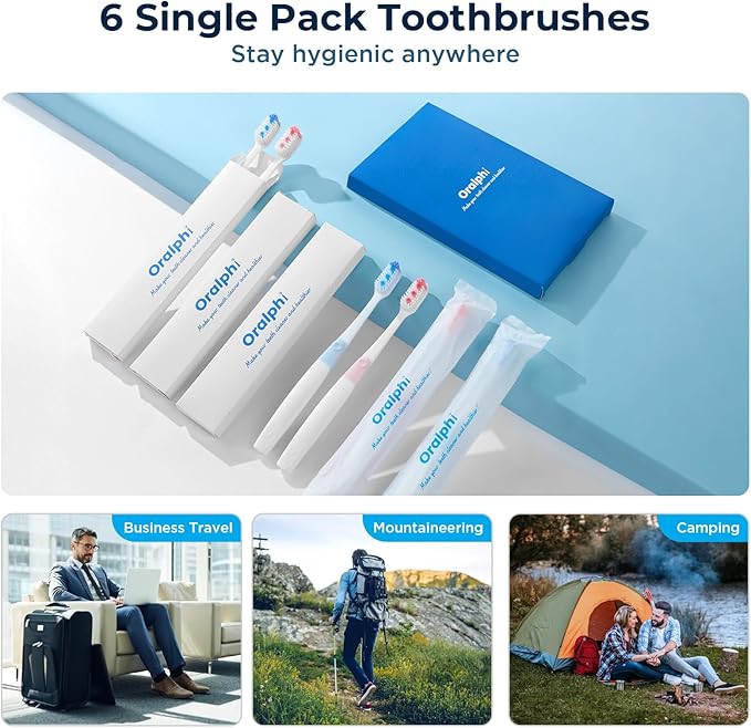 Pro Stain Eraser Medium Toothbrushes for Adults, Whitening Toothbrush with Spiral Medium Bristles for Smoke Tea Coffee Stain, Deep Plaque Removal, Rounded Bristle Tips for Gentle Cleaning