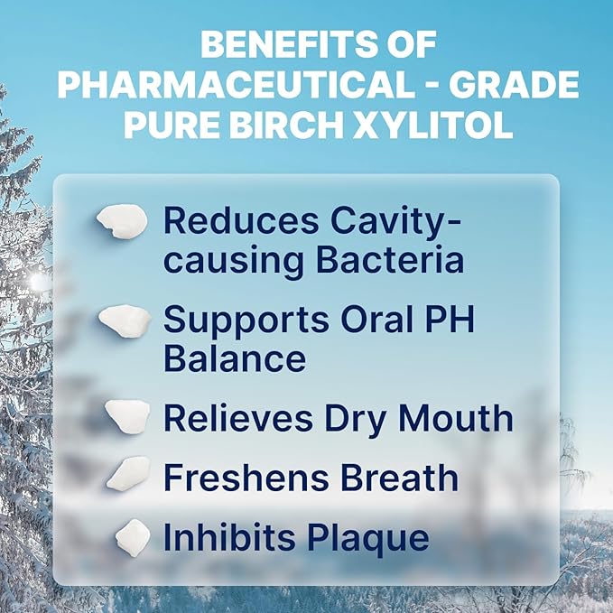 SNØ Peppermint Xylitol Candy Chips | Oral Health Support | Pure Birch Xylitol | Sugar-Free, Low-Carb, Diabetic-Friendly | Vegan, Non-GMO, Gluten-Free, Kosher, Keto-friendly (1 LB Bag)