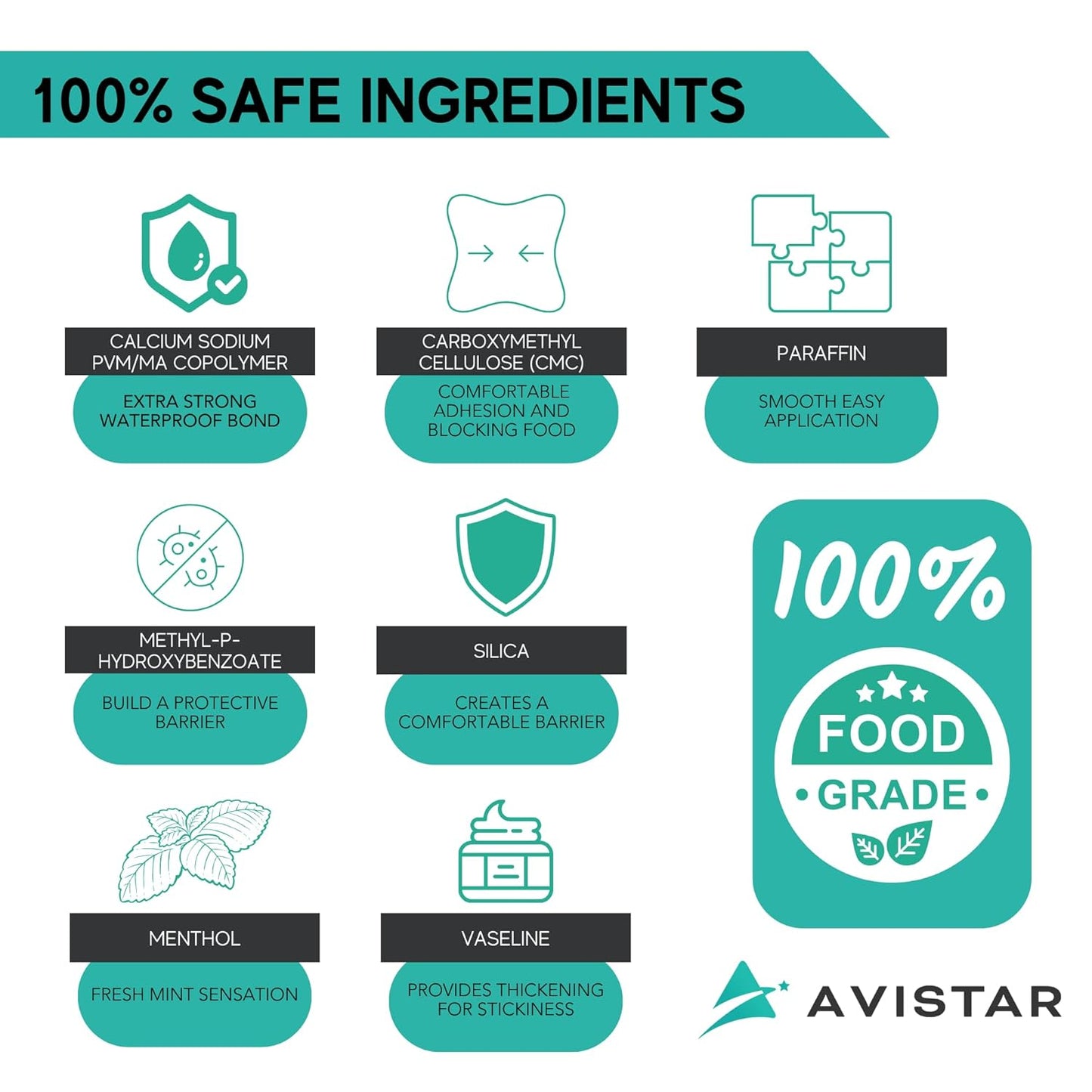 Extra Strong Denture Adhesive Cream, 12 Hour Hold Dental Glue, Waterproof, Zinc & Fluoride Free, Easy Apply Nozzle, Seals Food Out for Comfort, Mint Flavor (3 Pack, 4.2 Fl Oz)