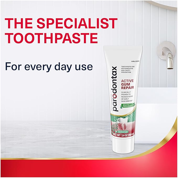 Parodontax Active Gum Repair Breath Freshener Toothpaste, 3x3.4 oz