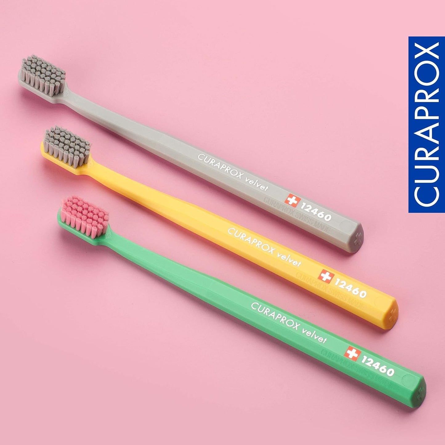 Curaprox CS 12460 Velvet Soft Toothbrush – Sensitive Gum Care | Ultra-Gentle Cleaning with 12,460 Filaments | Single Pack, Random Color